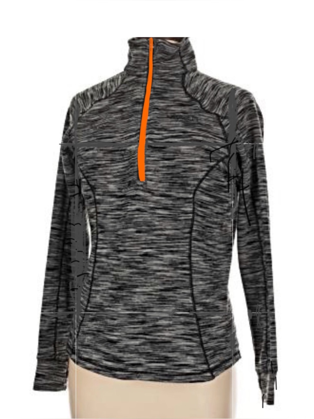 AVALANCHE OUTDOOR SKI HIKE THERMAL LAYER HALF ZIP JACKET SWEATSHIRT SWEATER NEON